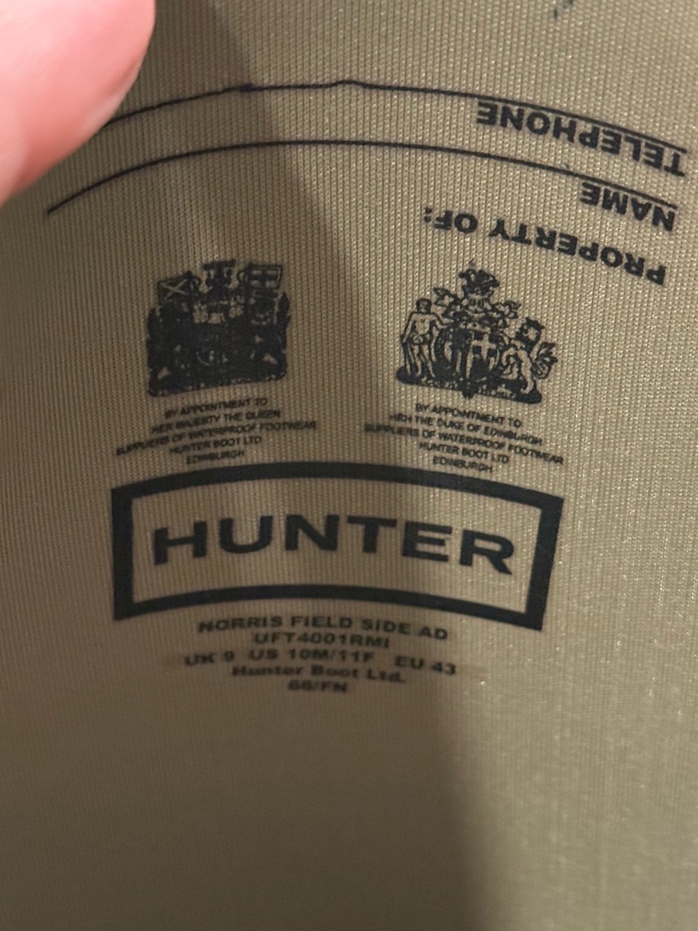Hunter Tall Rain Boots in Matte Black Norris Field Side AD - Picture 6 of 6